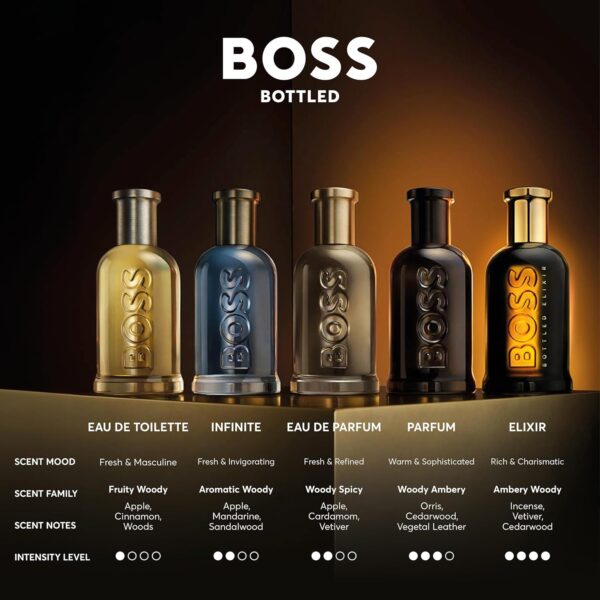 Hugo Boss Boss Bottled Eau de Parfum – Woody Men's Cologne 100ML– With Notes of Apple, Cardamom & Vetiver – Luxury Perfumes for Men – Long Lasting Fragrance - Image 2