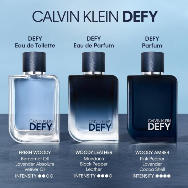 Calvin Klein Defy Eau de Parfum – Woody & Leathery Men’s Cologne 100ML - Image 4