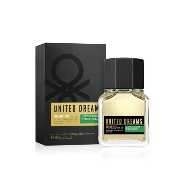 Benetton United Dreams Eau de Toilette Spray for Men, DREAM BIG, 60ML: