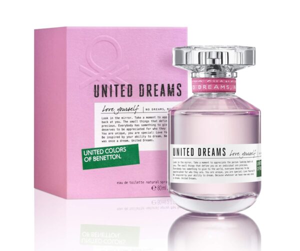 Benetton United Dreams Love Yourself Eau de Toilette Spray for Women, 2.7 Ounce 80ML: