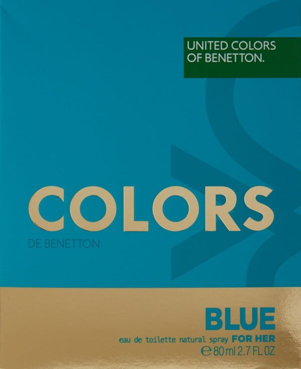 Benetton Colors Eau De Toilette Spray for Women, Blue, 2.7 Ounce 80ML - Image 4