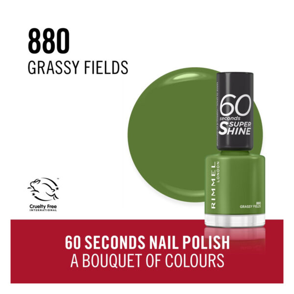 Rimmel London 60 Second Super Shine Nail Polish, 880 Grassy Fields