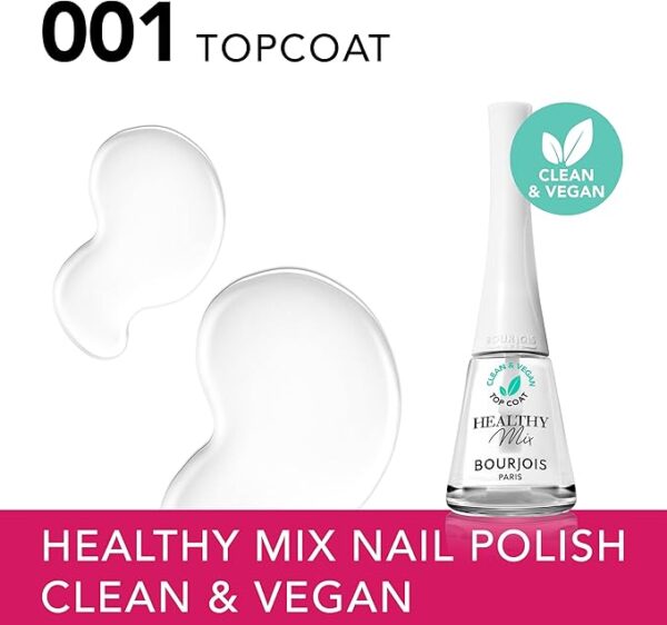 Bourjois Healthy Mix Vegan Nail Polish – 001 Topcoat, 12ML.