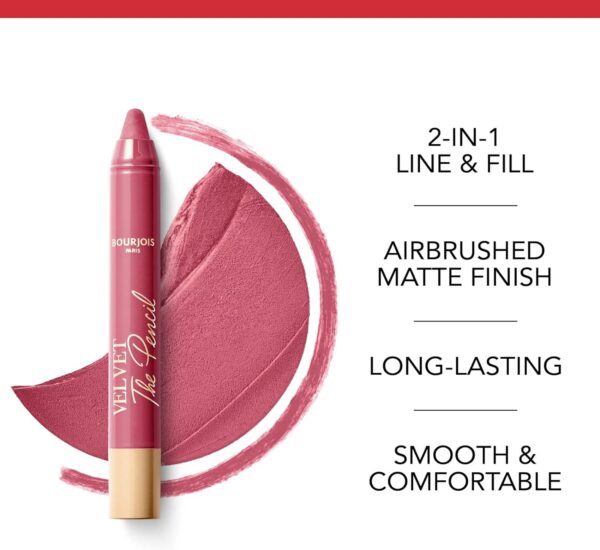 Bourjois Velvet The Pencil 2 Amou Rose, 3g, - Image 2