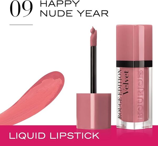Bourjois, Rouge Edition Velvet Liquid lipstick 09 Happy Nude Year Volume, 7.7 ML.