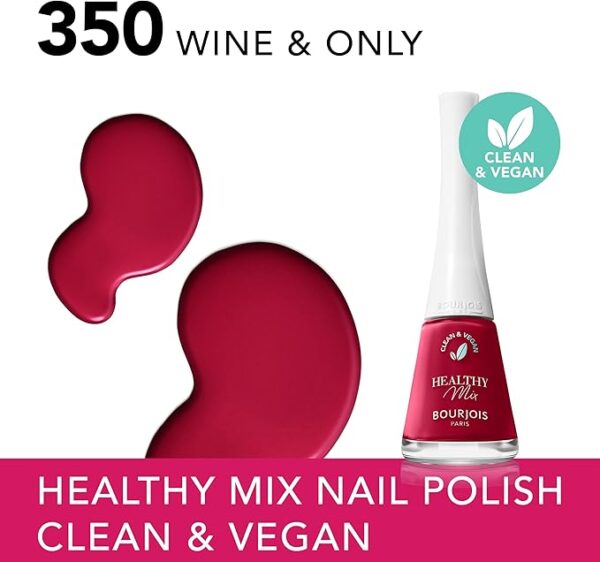 Bourjois Healthy Mix Vegan Nail Polish – 350 – Wine & Only, 12ML.