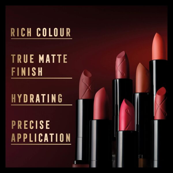 Max Factor Colour Elixir Lipstick Velvet Matte – Matte Lipstick, Vegan Formula, Lightweight - Dessert 55, 3.5 grm. - Image 2