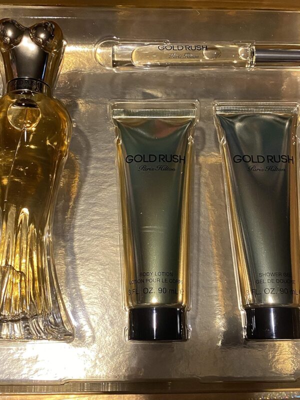 Paris Hilton Gold Rush 4 Piece Gift Set with 3.4 Oz by Paris Hilton NEW Women
