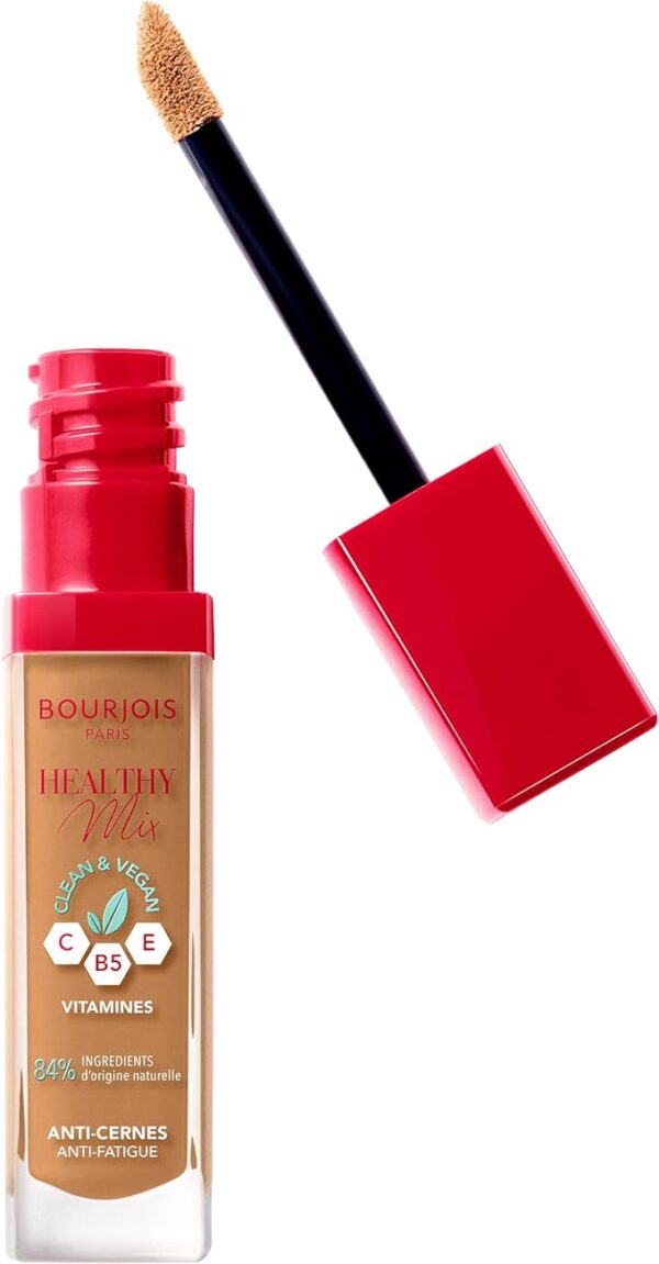 Bourjois Healthy Mix Clean Concealer - Skin Evening Face Makeup - Naturally Covers Imperfections, Dark Circles - Vitamins - Hydrating - Creamy Texture, Easy to Blend - 58 Caramel, 6ml - Image 2