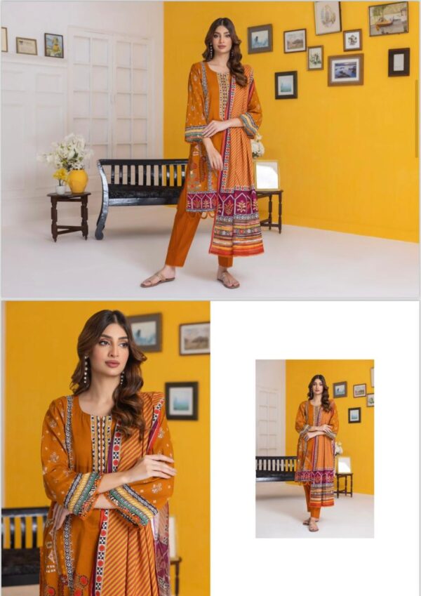 Regalia Salina Digital Printed Lawn Volume 25 (2024) Collection. 3 Piece Suits Unstitched. - Image 11