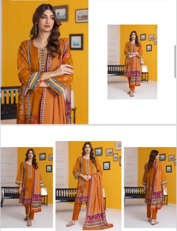 Regalia Salina Digital Printed Lawn Volume 25 (2024) Collection. 3 Piece Suits Unstitched. - Image 10