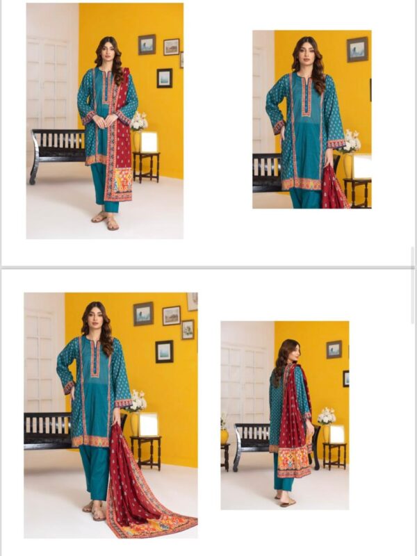 Regalia Salina Digital Printed Lawn Volume 25 (2024) Collection. 3 Piece Suits Unstitched. - Image 9