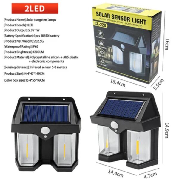 Solar Light Set  (Wall Mounted Pack of 2)