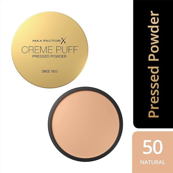 Max Factor Creme Puff Pressed Compact Powder, 050 Natural, 14 grm. - Image 5