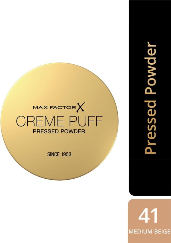 Max Factor Creme Puff Pressed Compact Powder, 41 Medium Beige, 14grm - Image 4