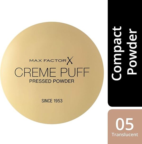 Max Factor Creme Puff Pressed Compact Powder, 05 Translucent, 21 g - Image 5