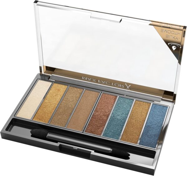 Max Factor Masterpiece Nude Palette - Contouring Eye Shadows - 8 Perfectly Paired Shades - Dual-Tip Applicator - 04 Peacock Nudes, 6.5g - Image 8