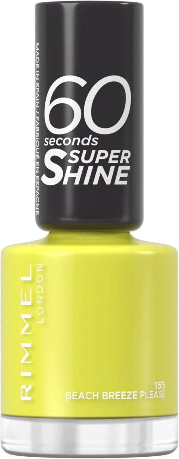 Rimmel London 60 Sec Nail Polish Lacquer –155 Beach Breeze Please,8 ML. - Image 3