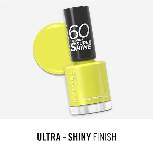 Rimmel London 60 Sec Nail Polish Lacquer –155 Beach Breeze Please,8 ML. - Image 2