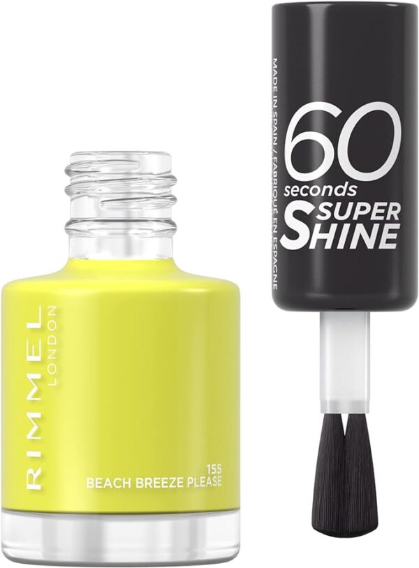 Rimmel London 60 Sec Nail Polish Lacquer –155 Beach Breeze Please,8 ML. - Image 4