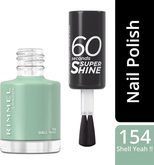 Rimmel London 60 Sec Nail Polish Lacquer – 154 – Shell Yeah,8 ML.