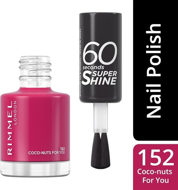 Rimmel London 60 Sec Nail Polish Lacquer – 152 – Coco-Nuts For You, 8 ML.