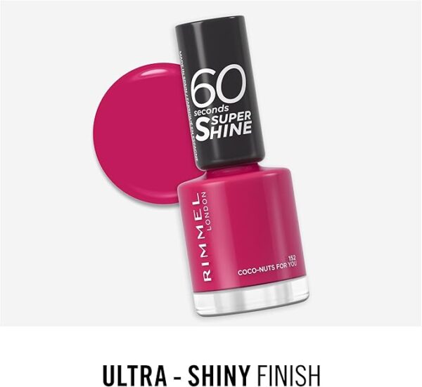 Rimmel London 60 Sec Nail Polish Lacquer – 152 – Coco-Nuts For You, 8 ML. - Image 2