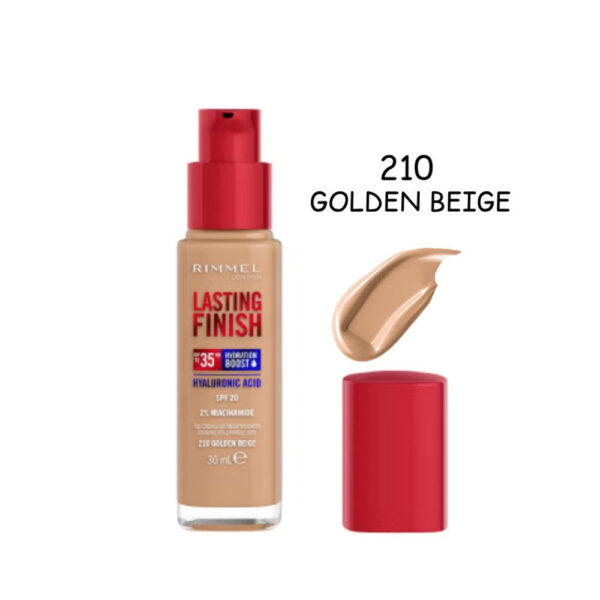 Rimmel London Long Lasting Hyaluronic Acid-210 Golden Beige