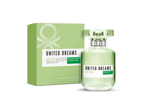 Benetton United Dreams Live Free Eau de Toilette Spray for Women,80ML NEW - Image 5