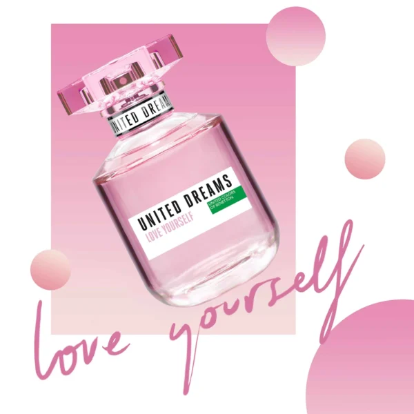 Benetton United Dreams Love Yourself Eau de Toilette Spray for Women, 80ML NEW