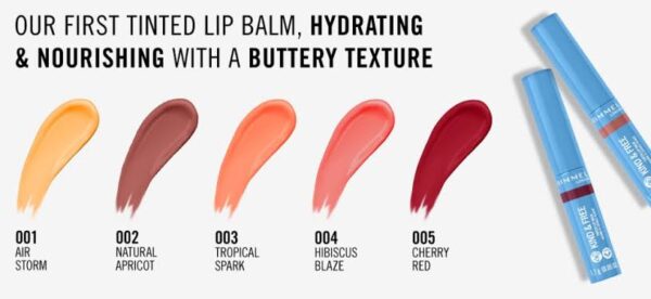 RimmelLondon Kind & Free Clean Tinted Lip Balm 04 Hibiscus Blaze - Image 4