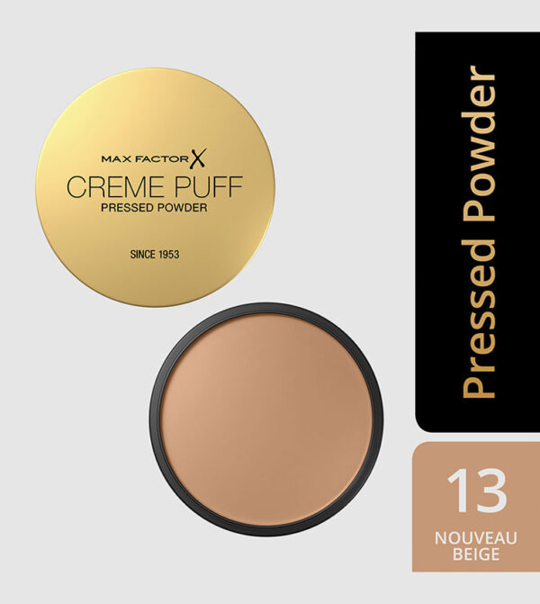 Max Factor Creme Puff Pressed Powder Compact Nouveau Beige 13 - Image 3