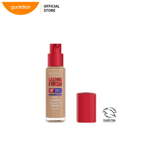 Rimmel London Long Lasting Hyaluronic Acid-200 Soft Beige - Image 4