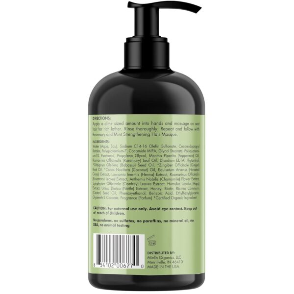 Mielle - Rosemary Mint Hair Strengthening Shampoo - 355ml - Image 7