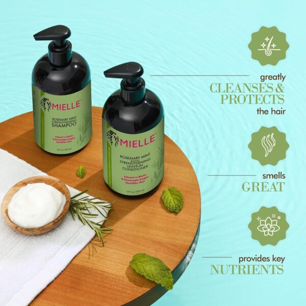 Mielle - Rosemary Mint Hair Strengthening Shampoo - 355ml - Image 6