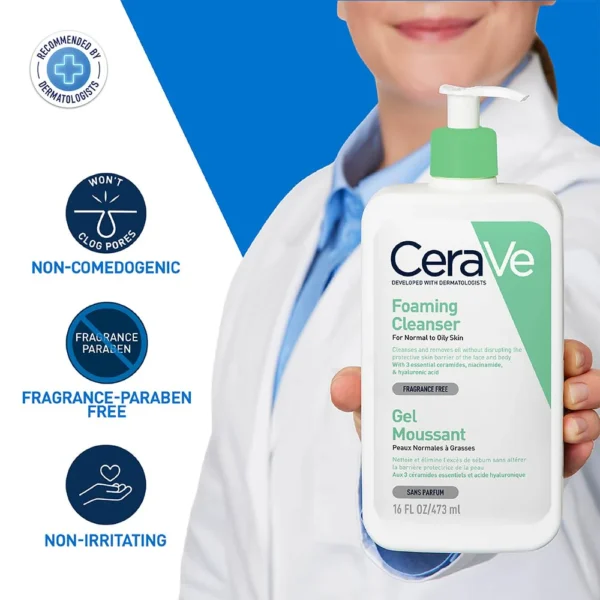 CeraVE SA Foaming Facial Cleanser 236 ML. - Image 3
