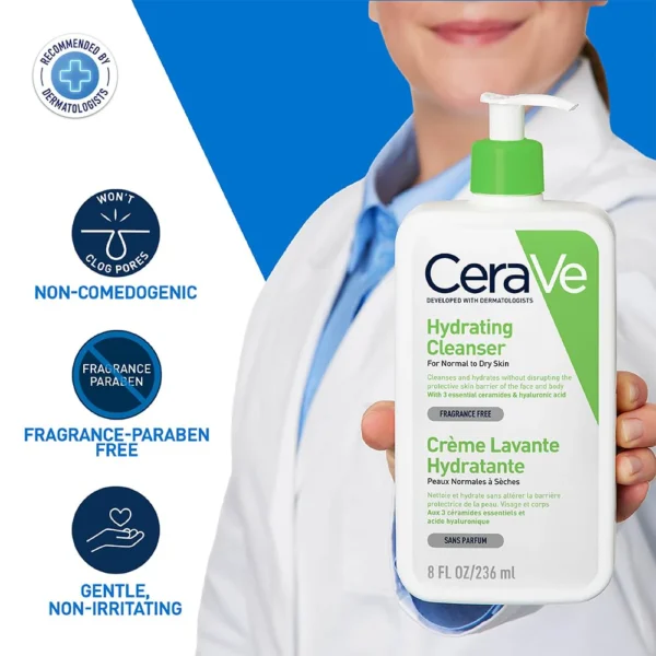 CERA VE SA Hydrating Facial Cleanser 236ml: - Image 4