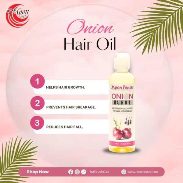 MOON TOUCH Best Selling Onion Hair Oil (Re-Grow Hair in just 2weeks)
