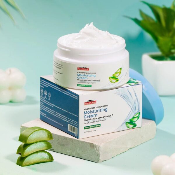 Saeed Ghani Oil Free Moisturizing Cream with Glycerin, Aloe Vera, & Vitamin E - Image 2