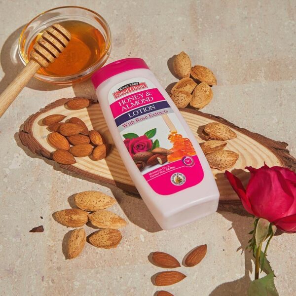 Saeed Ghani Honey & Almonds Nourishing Body Lotion With Rose Extracts 100 ML & 200 ML.