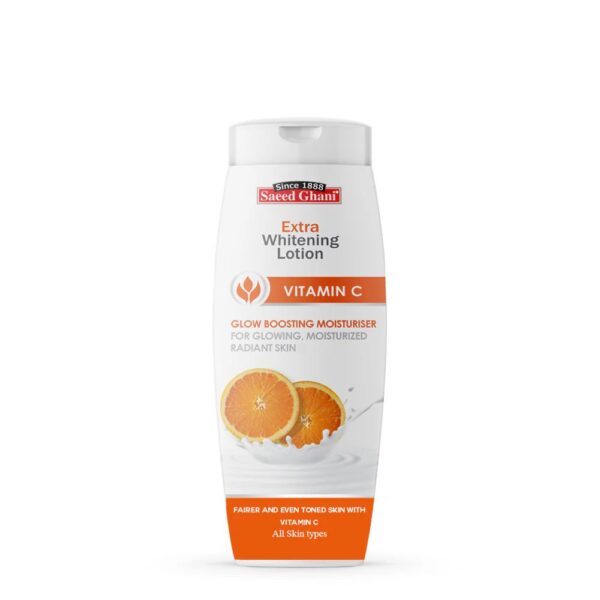Saeed Ghani Vitamin C Extra Whitening Lotion, Glow Boosting Moisturiser 100 ML & 200 ML  - Image 2