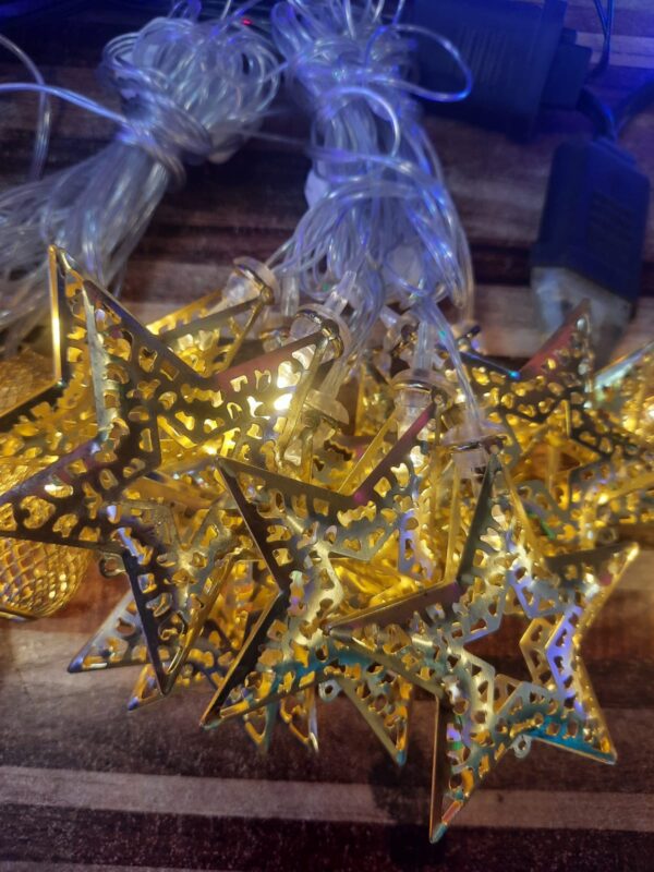 Golden Metal Star Fairy Light 20 pcs Decorative Home Decor Fairy Light