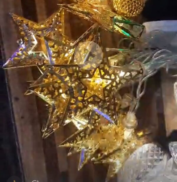 Golden Metal Star Fairy Light 20 pcs Decorative Home Decor Fairy Light - Image 2