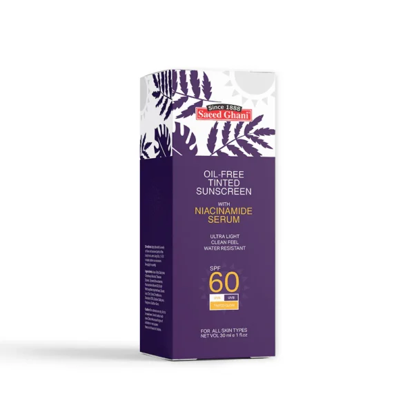 SAEED GHANI Oil-Free Tinted Sunscreen With Niacinamide Serum SPF60(30ML): - Image 4