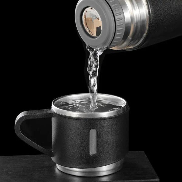 New 3 Pieces Stainless Steel vacuum flask travel mug set Sport Water Bottle Gift box Set Large Capacity Travel Double Wall Vacuum Bottle: - Image 2
