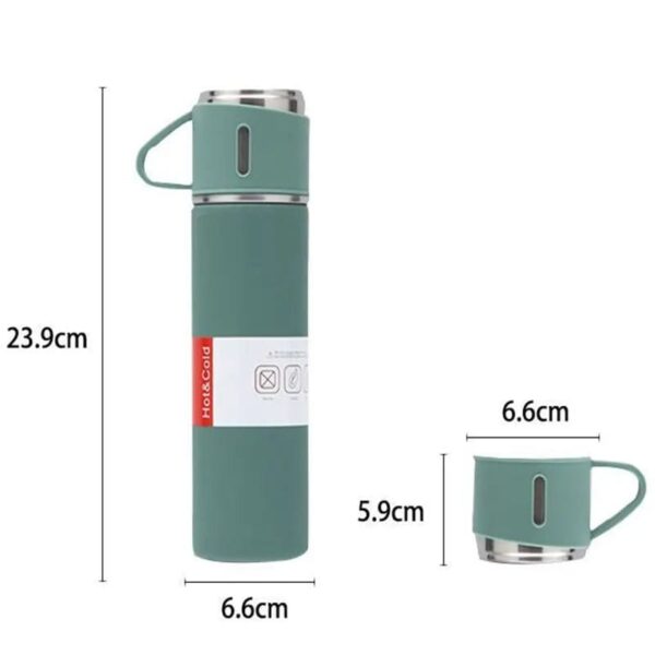 New 3 Pieces Stainless Steel vacuum flask travel mug set Sport Water Bottle Gift box Set Large Capacity Travel Double Wall Vacuum Bottle: - Image 4
