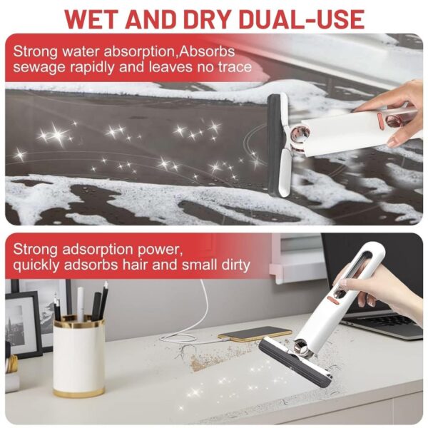 MINI Folding mop high -quality sponge desktop cleaning bathroom mini -handed mop lightweight home portable mini sponge mini mop for kitchen BathroomLiving Room, Car New Portable Mini SqueezeMop Home Kitchen Car Cleaning Mop - Image 6