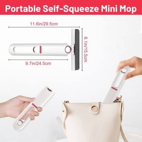 MINI Folding mop high -quality sponge desktop cleaning bathroom mini -handed mop lightweight home portable mini sponge mini mop for kitchen BathroomLiving Room, Car New Portable Mini SqueezeMop Home Kitchen Car Cleaning Mop - Image 7