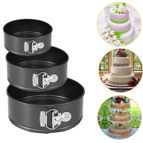 3 Pcs Round Shape Cake Mold