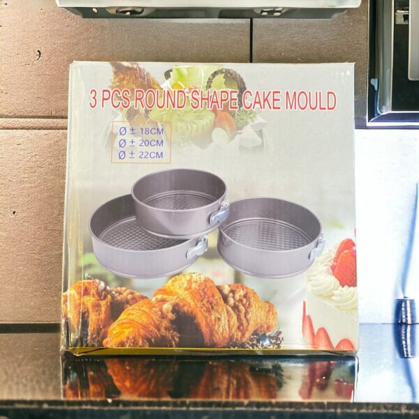 3 Pcs Round Shape Cake Mold - Image 3